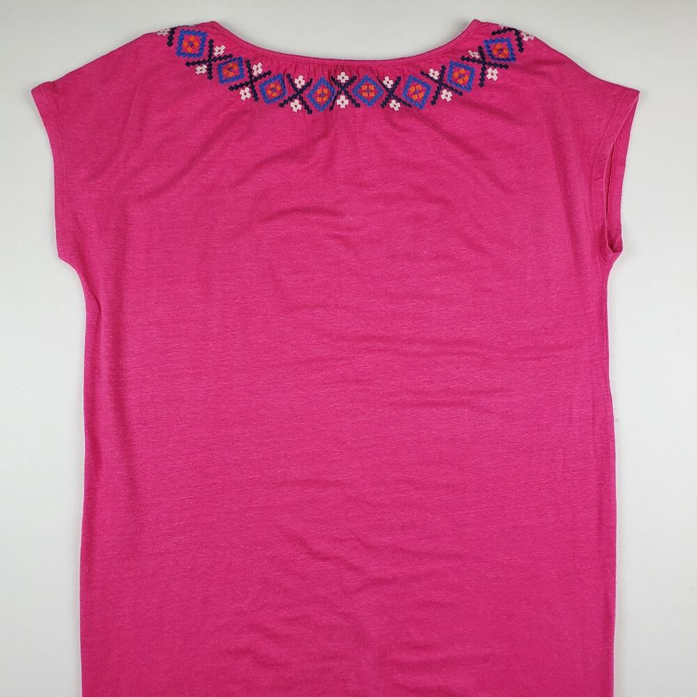 Tommy Bahama Embroidered Dress Swim Cover Tie Neck Pink Sz S - Picture 9 of 9